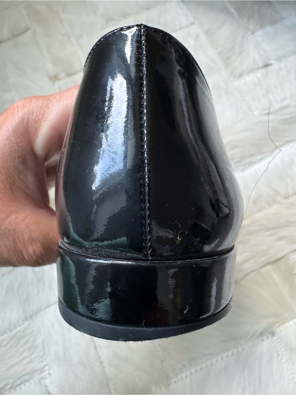 Prada Black Patent Leather Lace-Up Oxfords - Picture 11 of 14